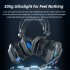 Sy850mv Illuminated Wire Control Gaming Headset Noise Cancelling Headphones With Microphone Compatible For Ps4 white blue