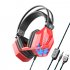 Sy850mv Illuminated Wire Control Gaming Headset Noise Cancelling Headphones With Microphone Compatible For Ps4 red blue