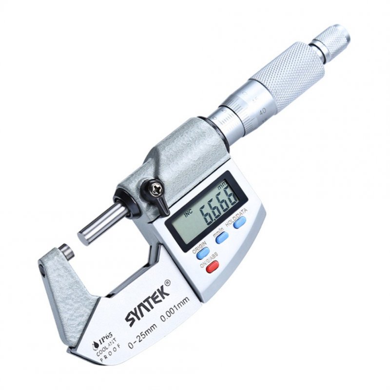 Syntek Micrometer Steel High Precision 0.001mm IP65 Waterproof Digital Display