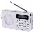 T 205 Fm Radio Portable Hifi Card Speaker Digital Multimedia Mp3 Music Loudspeaker Outdoor Sports Speaker white
