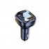 T08 Wireless FM Radio Transmitter For Car Dual USB QC3 0 Fast Charging V5 0 Handsfree Calling Audio Receiver MP3 Music Player black