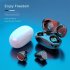 T1 Bluetooth compatible Earphone Mini Portable Wireless Long Battery Life Earphone Automatic Matching 5 0 Gaming Headset black