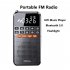 T1 Portable FM Radio Easy Adjustment Pocket Radio Longest Lasting Retro Radio With Telescopic Antenna For Elder Home Running black