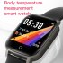 T1 Smart Watch Men Women Body Temperature Measurement Heart Rate Pedometer Band black