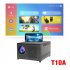 T10 Full Hd 1080p Led Projector For Home Theater 7200 Lumens Miracast Wifi Mirroring Projector Bluetooth compatible Speaker T10A white US Plug