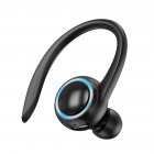 T10 Wireless Headset Noise Canceling Waterproof Earphones LED Lighting Stereo HIFI Single Headphone For Smart Phones Laptop Tablet black