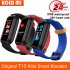 T12 Kids Smart Bracelet Real time Heart Rate Monitor Blood Pressure Sleep Monitoring Ip68 Waterproof Sports Smartwatch yellow