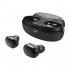 T12 TWS Wireless Earphone Dual Earbud True In ear Stereo Bluetooth Headset with Microphone Charging Box black
