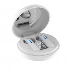 T15 Bluetooth-compatible 5.0 Headset Stereo Earbud With Makeup Mirror Binaural Touch-control Tws Wireless Earphone White