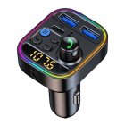 T18 FM Transmitter PD30W Fast Charging MP3 Player Wireless Radio Adapter Car Kit Noise Cancelling Hands-Free Call black