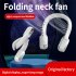 T18 Folding Neck Fan Bladeless Mute 3 Levels Adjustment Portable Rechargeable Digital Display Small Fan pink