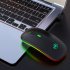 T18 Wireless Mouse Dual Modes Cordless Computer Mice With Color Modes Backlit 1600 DPI For Laptop Tablet PC T18 matte black charging