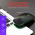 T18 Wireless Mouse Dual Modes Cordless Computer Mice With Color Modes Backlit 1600 DPI For Laptop Tablet PC T18 matte black charging