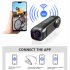 T198 4k Video Camera Wifi Head Mounted Camcorder 2200mah Battery Wearable Vlogging Camera Waterproof Black