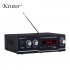 T2 Hifi Car Amplifier Audio 2 0ch 20w Stereo Sound For Bluetooth Usb Tf Input Fm Radio Supply Power Ac220v Dc 12v Black black National standard