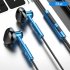 T2 Wired Headphones In ear Sport Mobile Headphones 3 5mm Metal Headset Stereo Earphones With Mic blue