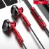 T2 Wired Headphones In ear Sport Mobile Headphones 3 5mm Metal Headset Stereo Earphones With Mic red
