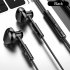 T2 Wired Headphones In ear Sport Mobile Headphones 3 5mm Metal Headset Stereo Earphones With Mic black