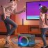 T203 Karaoke Machine With 2 Microphones TF Card U Disk Player Portable Speaker Studio Subwoofer For Outdoor Party Meeting black