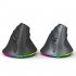 T25 Wireless 3 Modes Mouse Optical Portable Vertical Mouse Adjustable 2 4GHz Wireless RGB Lighting Rechargeable Black