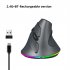 T25 Wireless 3 Modes Mouse Optical Portable Vertical Mouse Adjustable 2 4GHz Wireless RGB Lighting Rechargeable Black