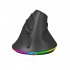 T25 Wireless 3 Modes Mouse Optical Portable Vertical Mouse Adjustable 2 4GHz Wireless RGB Lighting Rechargeable Black