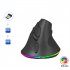 T25 Wireless 3 Modes Mouse Optical Portable Vertical Mouse Adjustable 2 4GHz Wireless RGB Lighting Rechargeable Black
