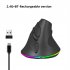 T25 Wireless 3 Modes Mouse Optical Portable Vertical Mouse Adjustable 2 4GHz Wireless RGB Lighting Rechargeable Black
