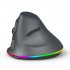 T25 Wireless 3 Modes Mouse Optical Portable Vertical Mouse Adjustable 2 4GHz Wireless RGB Lighting Rechargeable Black