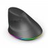 T25 Wireless 3 Modes Mouse Optical Portable Vertical Mouse Adjustable 2 4GHz Wireless RGB Lighting Rechargeable Black