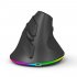 T25 Wireless 3 Modes Mouse Optical Portable Vertical Mouse Adjustable 2 4GHz Wireless RGB Lighting Rechargeable Black
