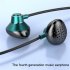 T3 Type c Wire controlled Gaming Headset Ergonomic In ear Subwoofer Hifi Music Earphone With Microphone black