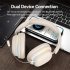 T3 Wireless Headsets Noise Canceling Ear Buds Longer Playtime Foldable Lighting Earphones For Cell Phone Computer Laptop beige