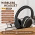 T3 Wireless Headsets Noise Canceling Ear Buds Longer Playtime Foldable Lighting Earphones For Cell Phone Computer Laptop black