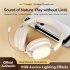 T3 Wireless Headsets Noise Canceling Ear Buds Longer Playtime Foldable Lighting Earphones For Cell Phone Computer Laptop black