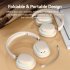 T3 Wireless Headsets Noise Canceling Ear Buds Longer Playtime Foldable Lighting Earphones For Cell Phone Computer Laptop black