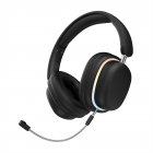 T3 Wireless Headsets Noise Canceling Ear Buds Longer Playtime Foldable Lighting Earphones For Cell Phone Computer Laptop black