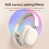 T3 Wireless Headsets Noise Canceling Ear Buds Longer Playtime Foldable Lighting Earphones For Cell Phone Computer Laptop beige