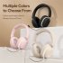 T3 Wireless Headsets Noise Canceling Ear Buds Longer Playtime Foldable Lighting Earphones For Cell Phone Computer Laptop pink