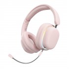 T3 Wireless Headsets Noise Canceling Ear Buds Longer Playtime Foldable Lighting Earphones For Cell Phone Computer Laptop pink