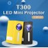 T300 LED Mini Projector Portable Kids Home RC Media Audio Player yellow British regulatory