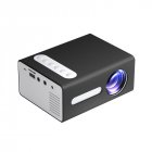 T300 LED Mini <span style='color:#F7840C'>Projector</span> Portable Kids Home RC Media Audio Player black_British regulatory