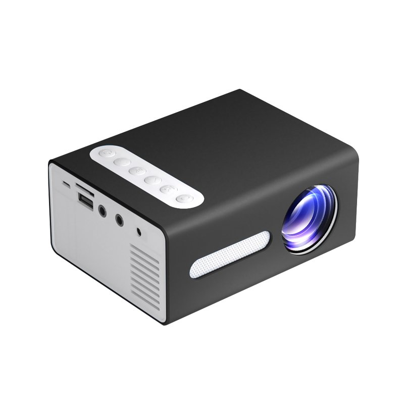 T300 LED Mini Projector Portable Kids Home RC Media Audio Player black_British regulatory