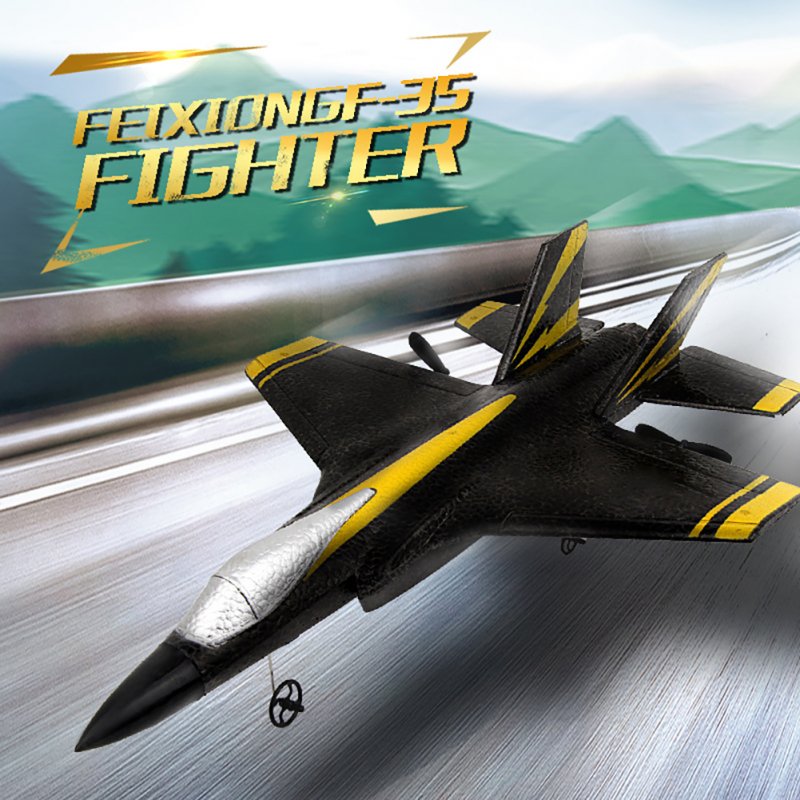 Fx635 Remote Control Aircraft 2.4g F35 Fighter Fixed-Wing RC Glider Epp Foam RC Airplane Toys Black