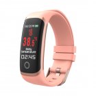 T4 Sport Smart Watch Temperature Measurement Bracelet Health Monitor Heart Rate Fitness Monitoring IP67 Waterproof Pink