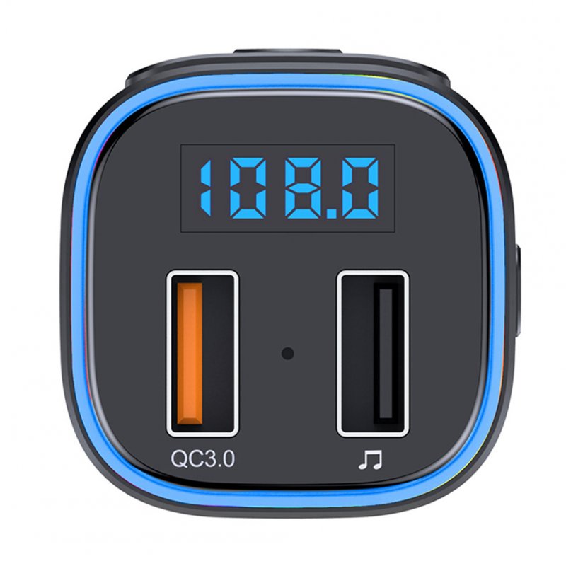 T46 Car Bluetooth MP3 Player Car Kit QC3.0 Quick-Charging LED Backlit Wireless Bluetooth FM Transmitter Car Music Player QC3.0