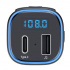 T46 Car Bluetooth MP3 Player Car Kit QC3 0 Quick Charging LED Backlit Wireless Bluetooth FM Transmitter Car Music Player Type C