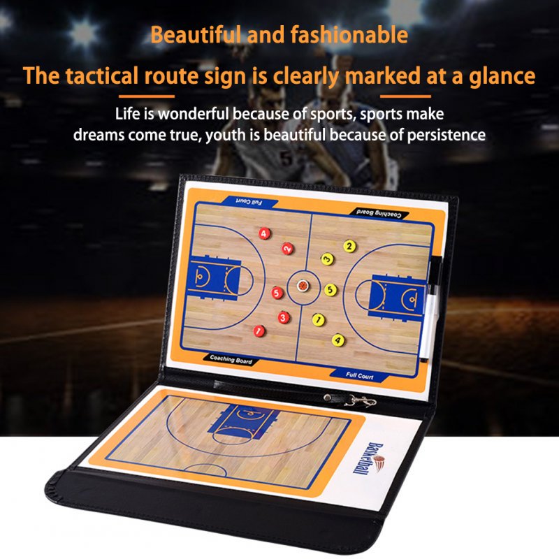 Basketball Tactical Board Foldable Colorful Coach Magnetic Tactic Clipboard Competition Train Equipment 