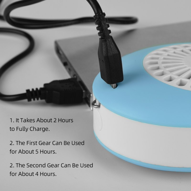 Portable Desktop MINI Fan with Mirror Cool Summer Phone Stand USB Charging Desk Fan,Blue blue