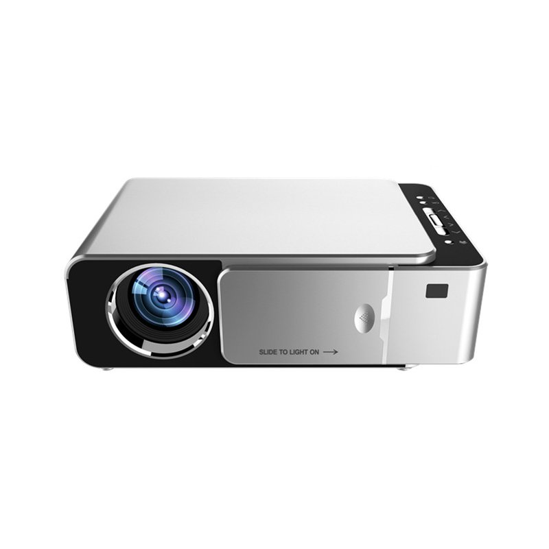 T5 Home Video 1080P Recorder Comcorder Multifunction Home Projector Portable LED HD Mini Projector  Silver_regular version